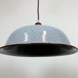 Industrial Factory Grey Enamel Ceiling Lamp, 1960s