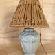 Ceramic lamp, 2M fabric cable, rope lampshade.