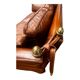 Canapé confortable en cuir véritable avec pieds de support