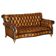 Victorian Chesterfield canapé in hand-dyed serpentine leather.