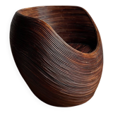 ‘Pencil reed’ rattan pod chair