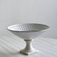 Footed bowl, earthenware compote dish, Flora Plateel Gouda Holland