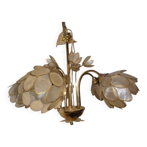 Lustre fleurs de lotus - nacre