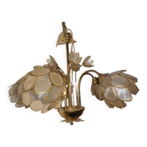 lustre fleurs de lotus en nacre