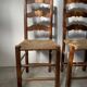 Rustic handcrafted oak chairs 1900