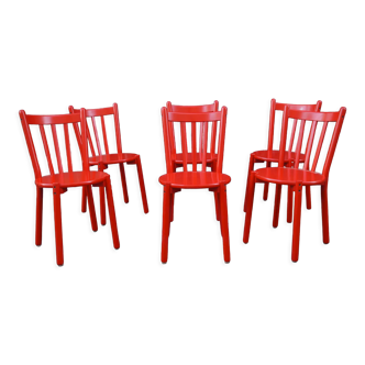Suite de 6 chaises design 1980