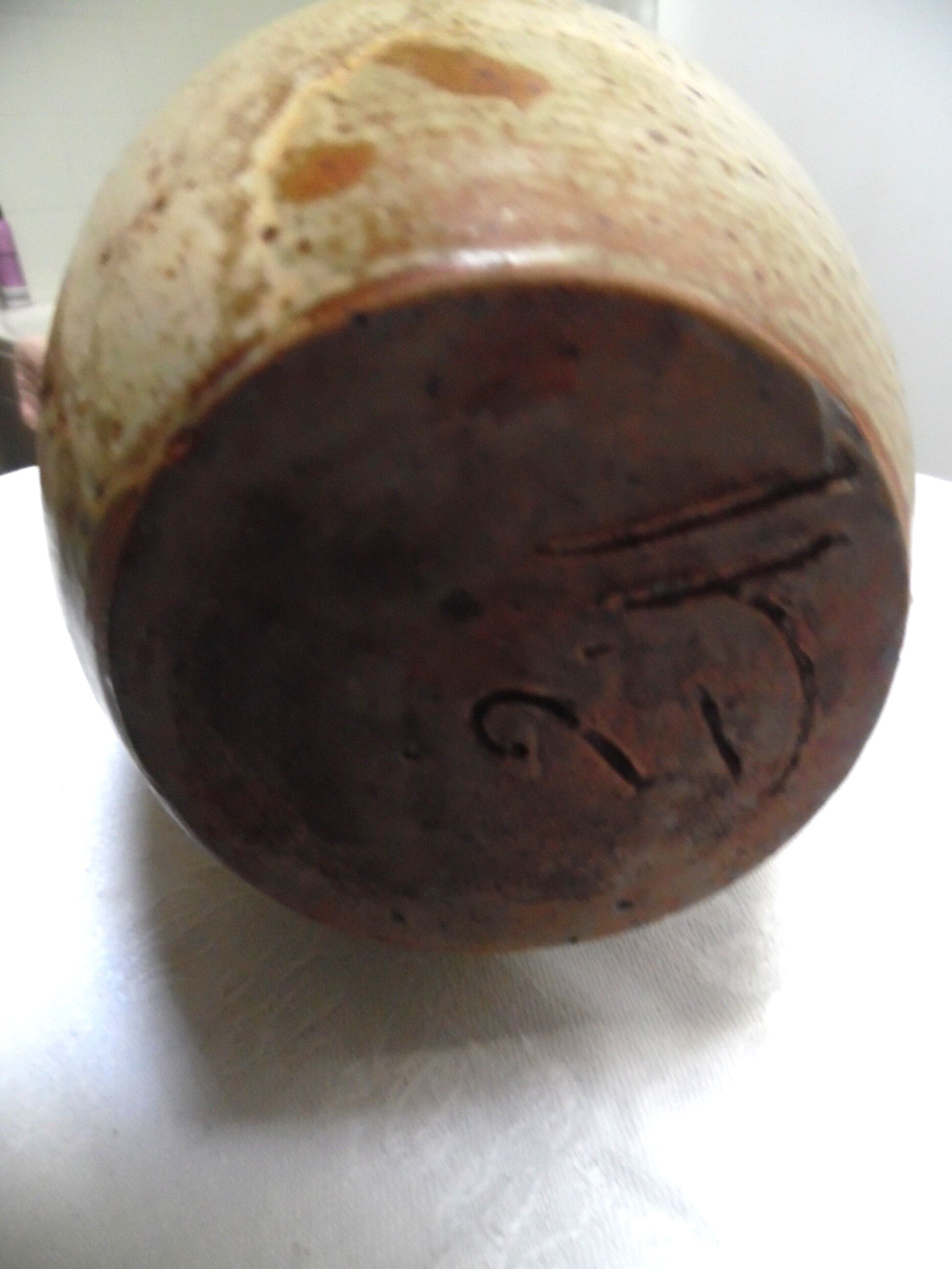 Old stoneware pitcher