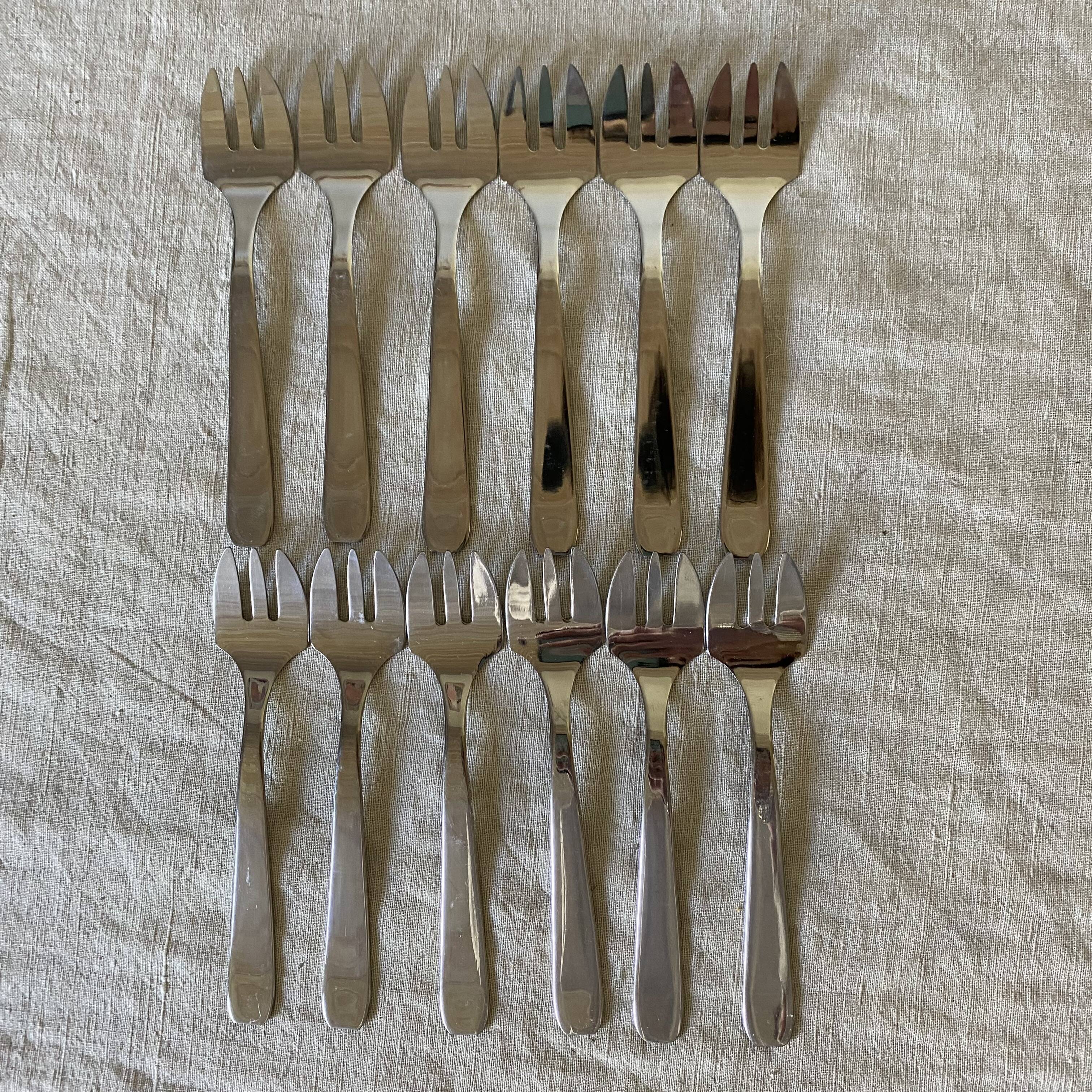 Guy Degrenne Stainless Steel oyster forks