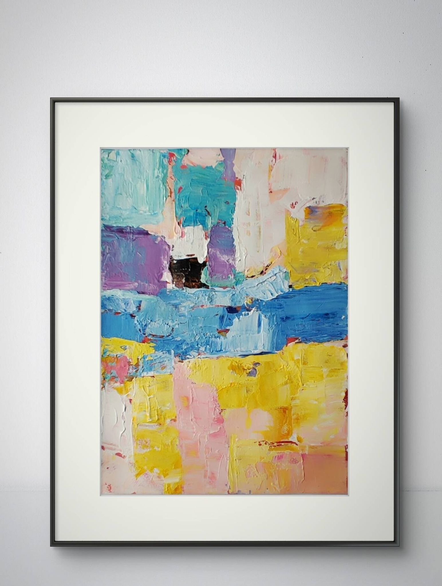 Paysage méditéranéen peinture abstrait