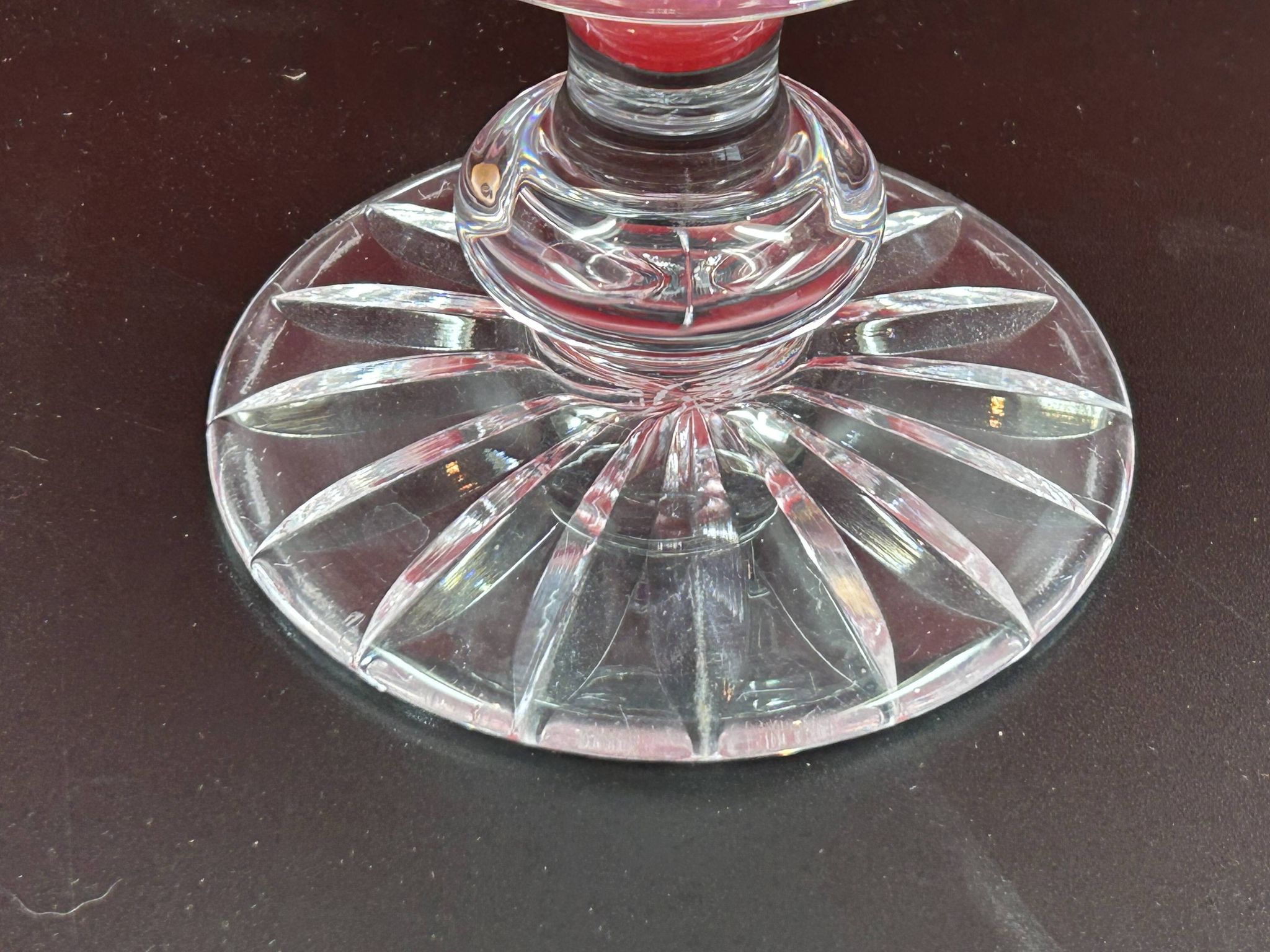 Sèvres crystal vase - signed on the base - 25.5 cm