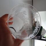 Baccarat crystal goblet model engraved with Baccarat initial "B" on frieze