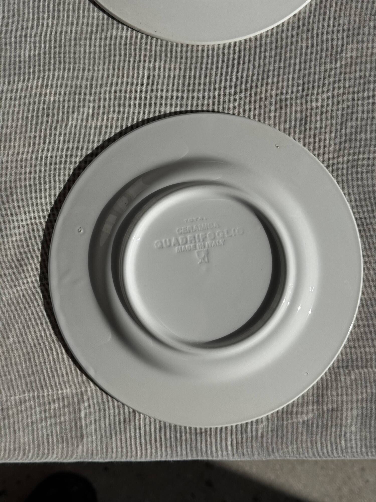 Set of 10 small dessert plates in Italian ceramic Total rim b