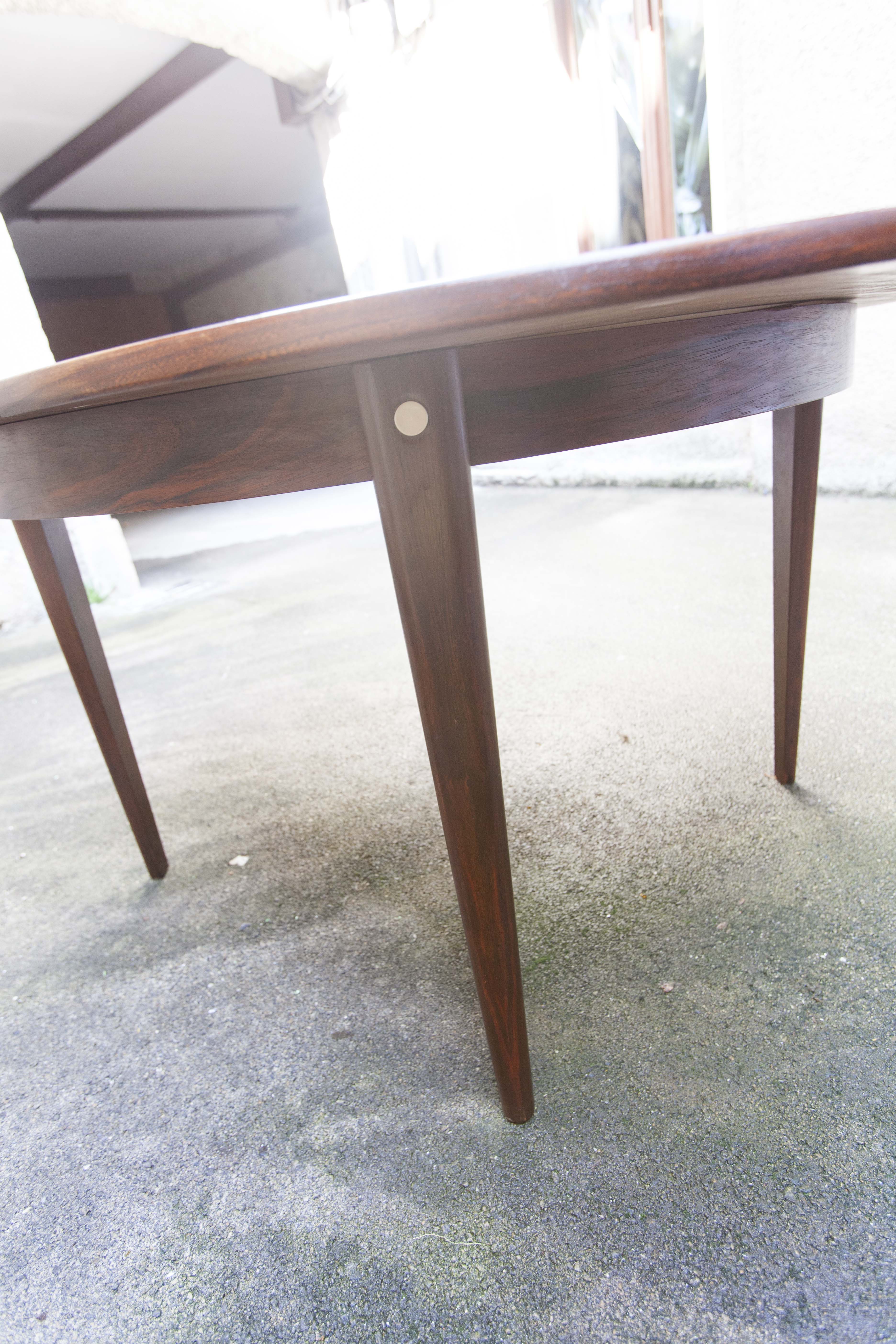 Table transformable en palissandre de rio 118cm