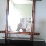 Miroir bambou années  50 45x53cm