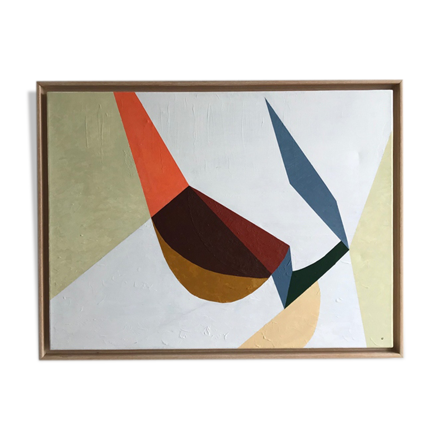 Contemporary abstract painting framed - oil on canvas - 85 x 65 cm