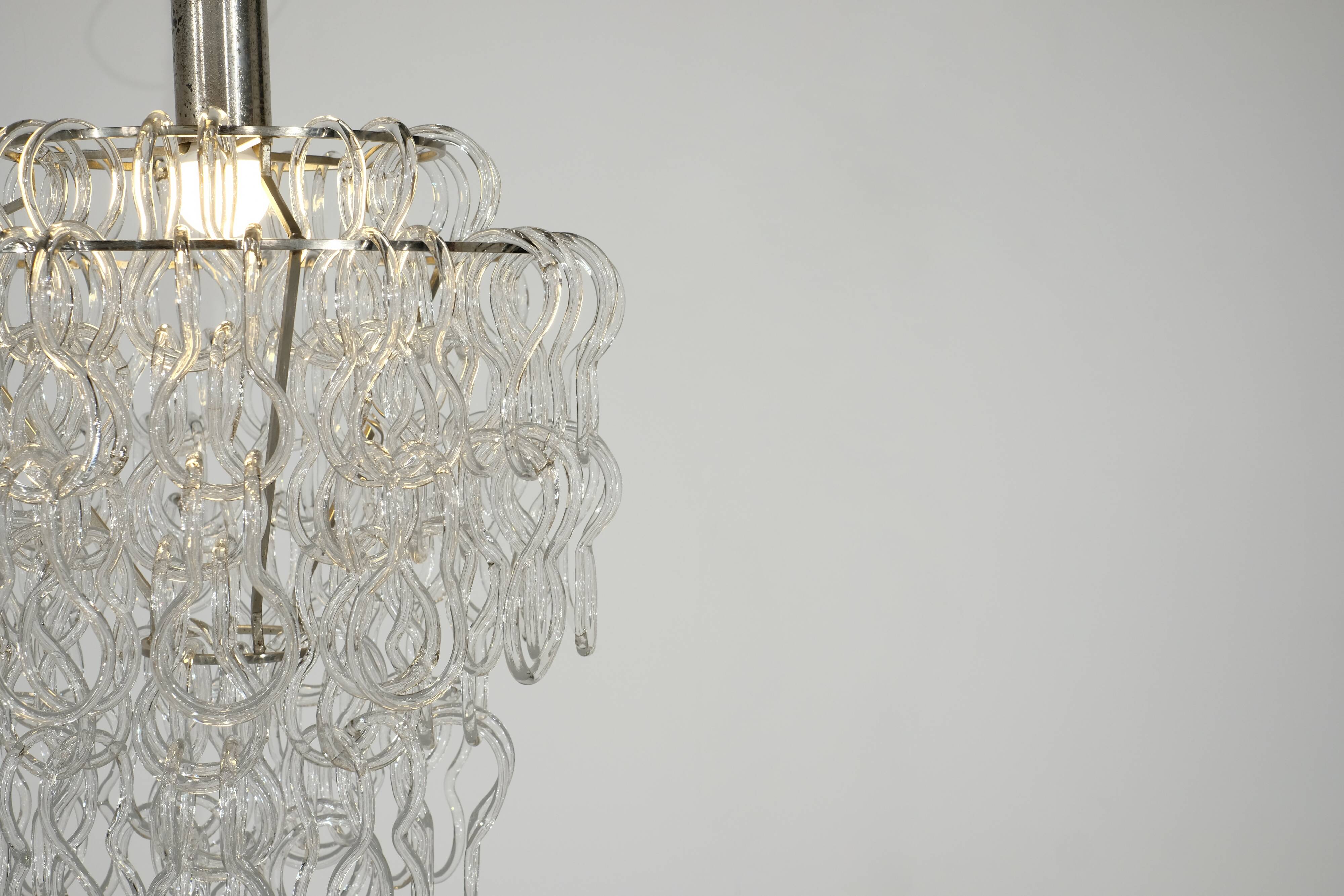 Giogali chandelier by Angelo Mangiarotti for Vistosi, Italy 1970s.