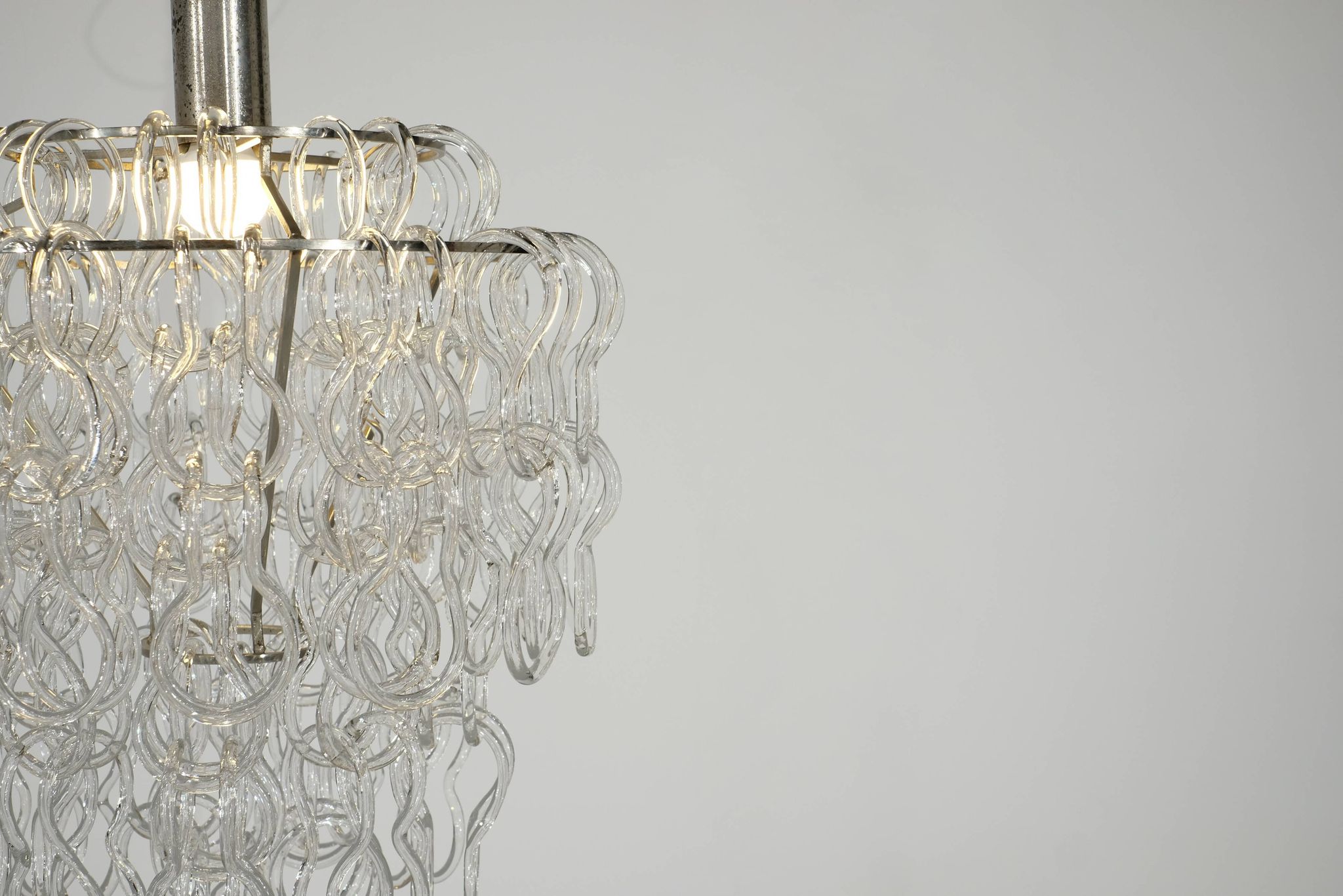 Giogali chandelier by Angelo Mangiarotti for Vistosi, Italy 1970s.