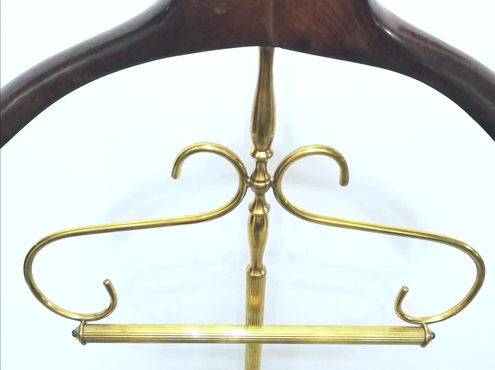 Night valet in mahogany and brass neoclassical style