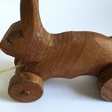 Handmade wooden toy Rabbit to shoot