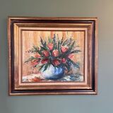 Oil on canvas representing a bouquet