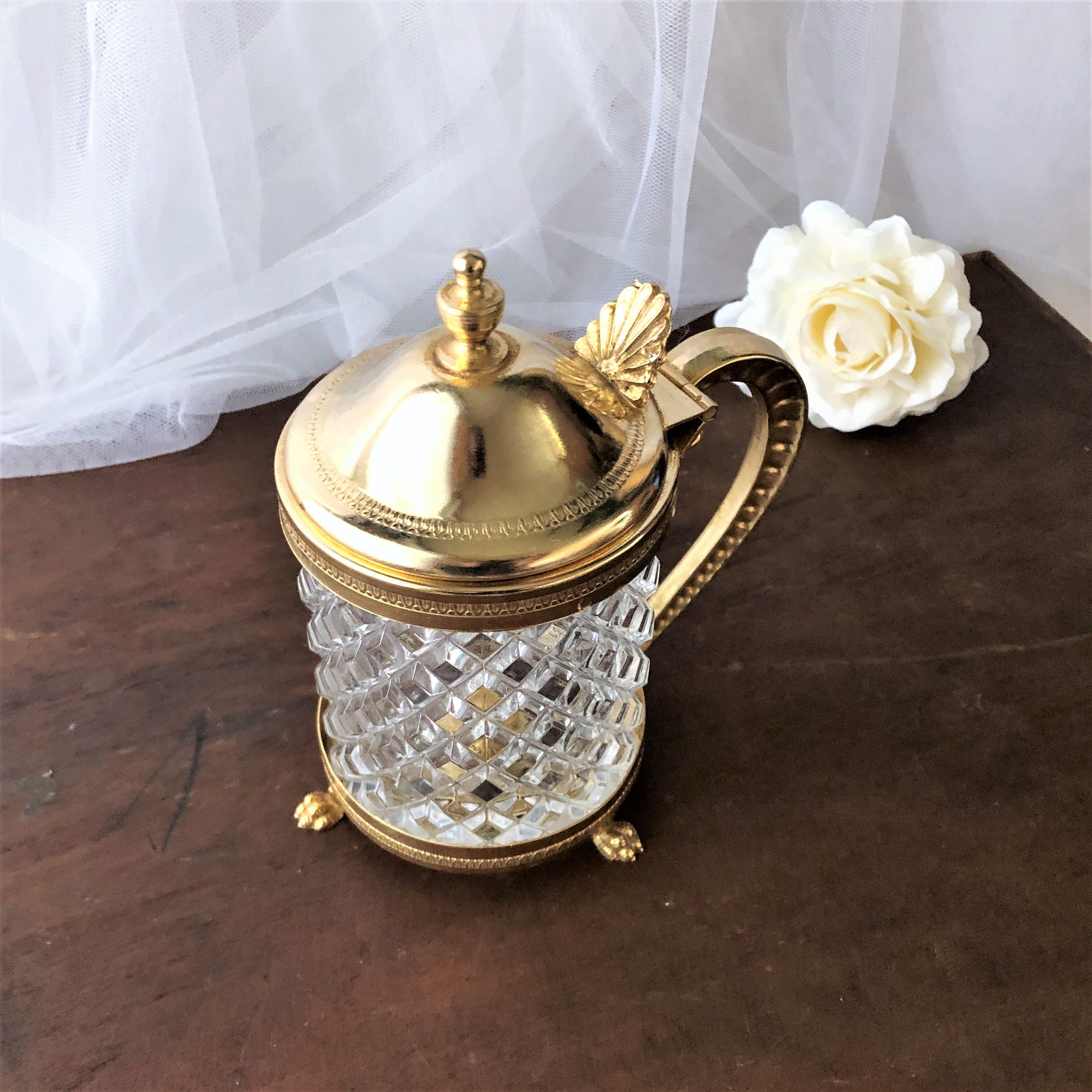 Candy box glass and brass