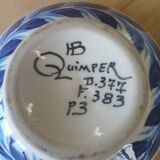 Ancien bol à oreilles en faïence d'art