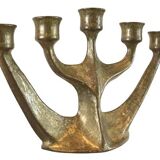 Brass brutalist candlestick from Horst Dalbeck