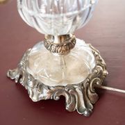 Delta Quattro 5-Light Crystal Table Lamp – Silver Finish