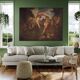 Mythological painting signed Vera Willoughby and dated 1911, Bacchanal