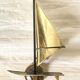 Vintage brass windsurfing wall lamp
