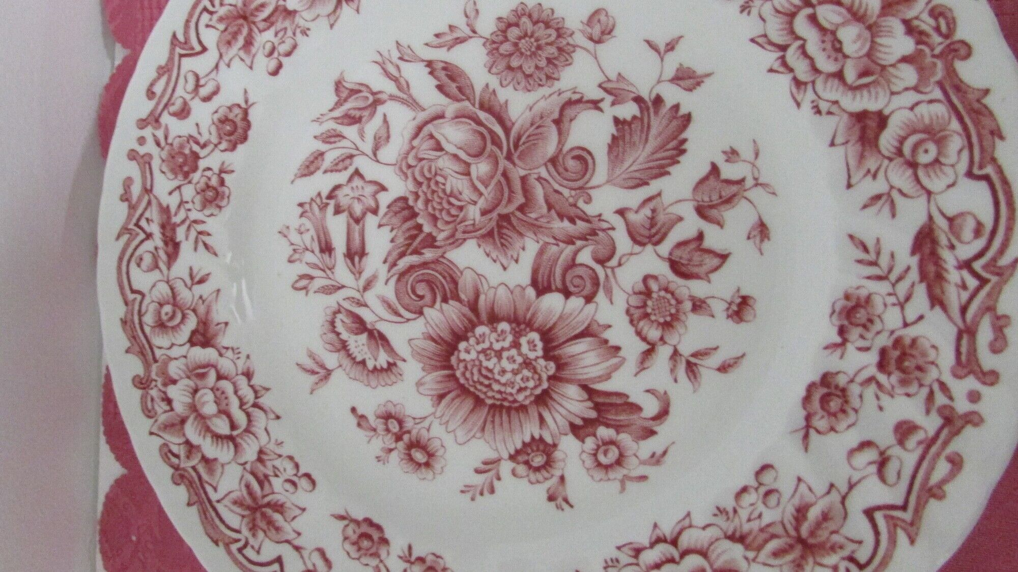 Set of 6 dessert plates vintage " english porcelain "