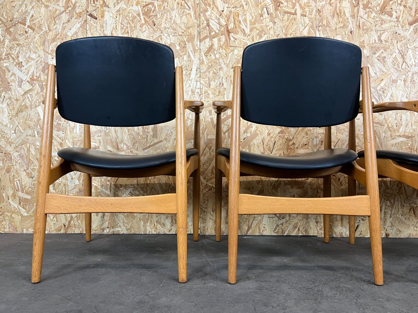 4x 60s 70s dining armchairs Danish design oak Denmark