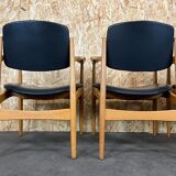 4x 60s 70s dining armchairs Danish design oak Denmark