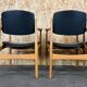 4 Danish design dining chairs from the 60s and 70s, oak, Denmark.