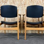 4 60s 70s chaise de salle à manger design danois chêne Danemark