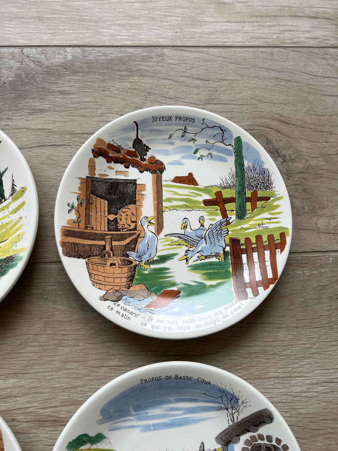 6 Sarreguemines dessert plates