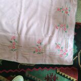 Embroidered tablecloth and 3 towels