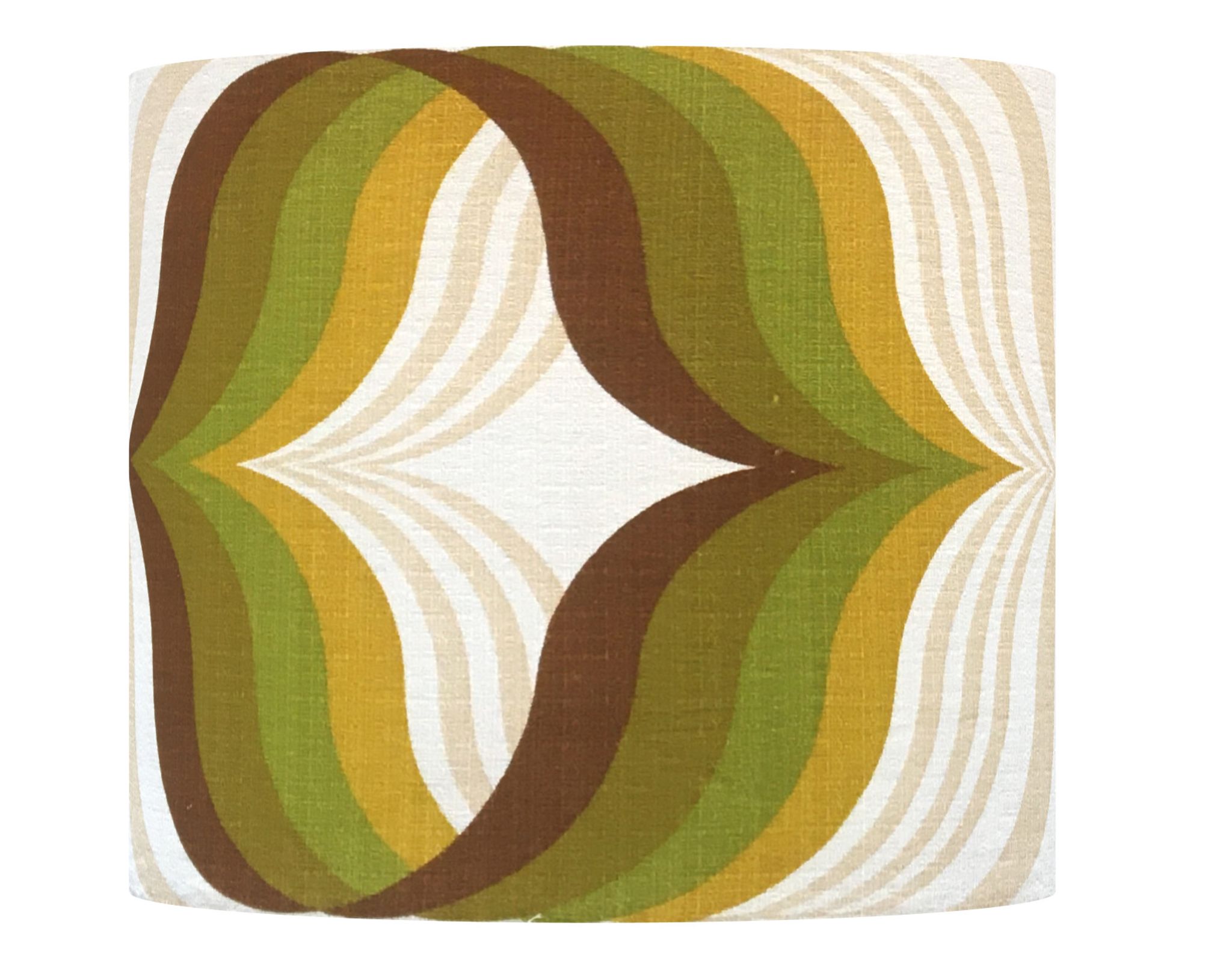Lampshade caraibes reverso h36 d40 - vintage fabric 1970's
