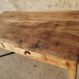 2-drawer pine workshop table