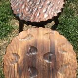 Pair of brutalist tripod stools