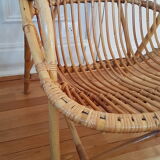 Pair of rattan armchairs