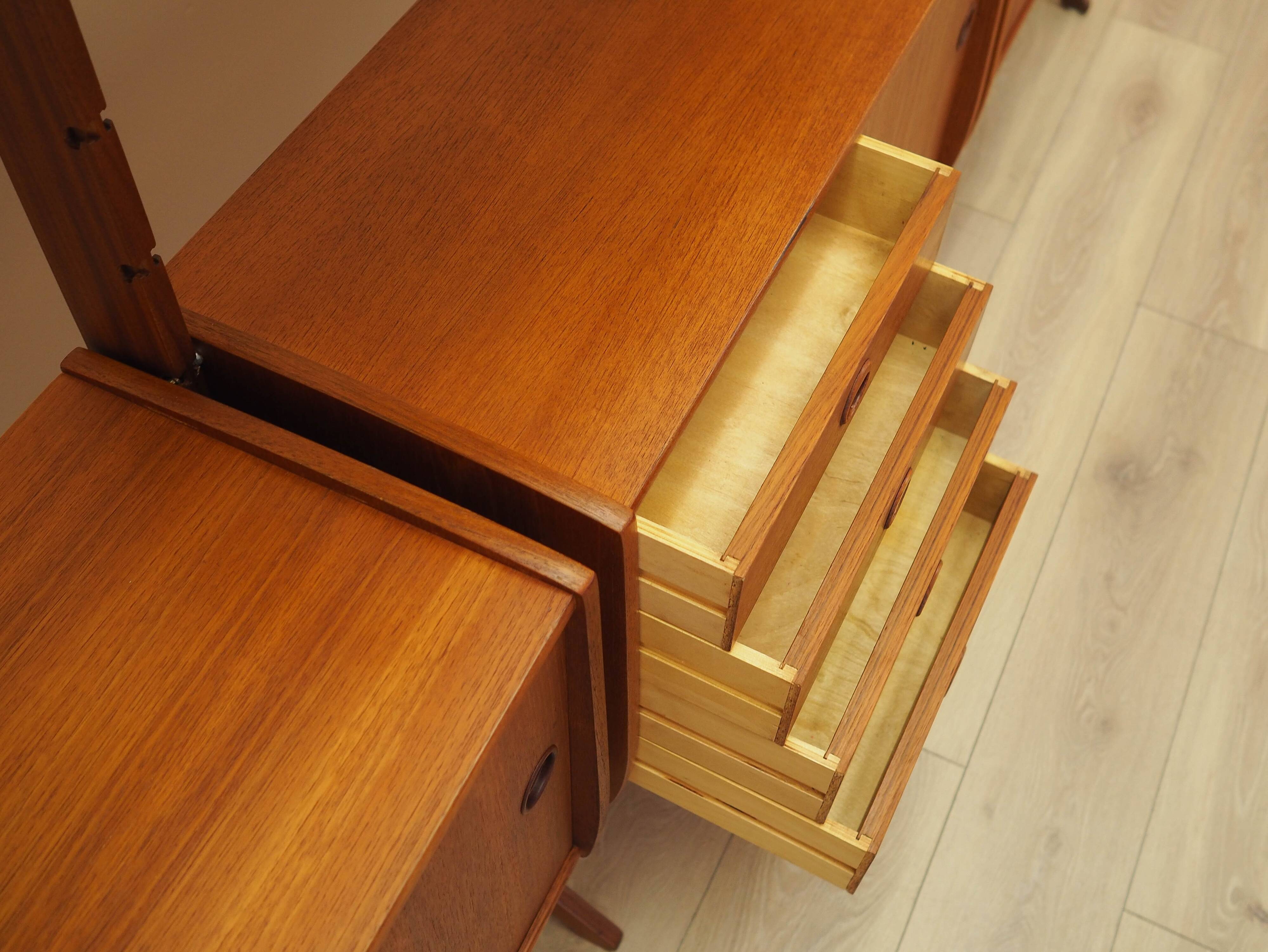 Modular teak shelf, Norwegian design, 1960s, made by Blindh.