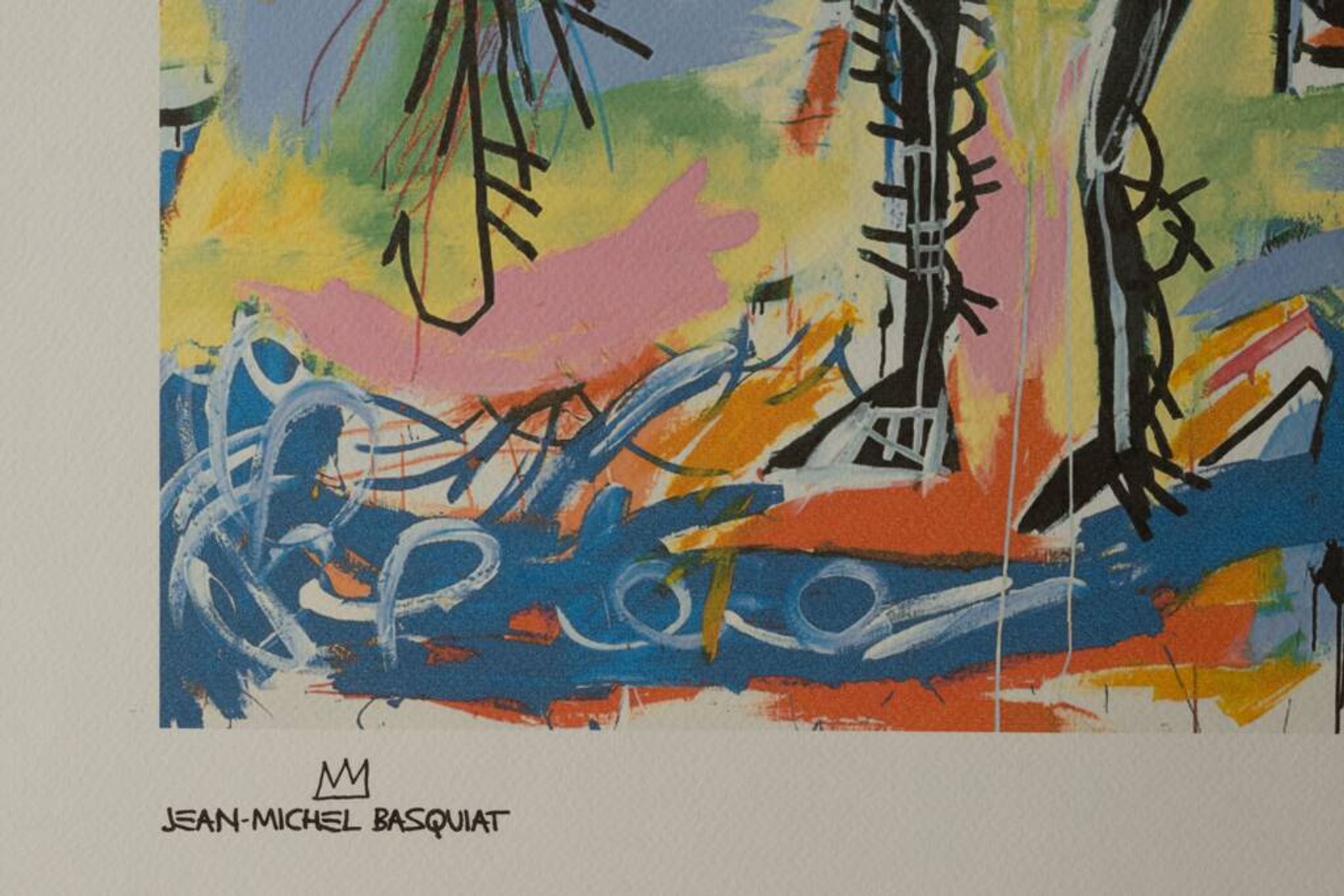 Jean-Michel Basquiat, sérigraphie en couleurs numérotée, années 1990