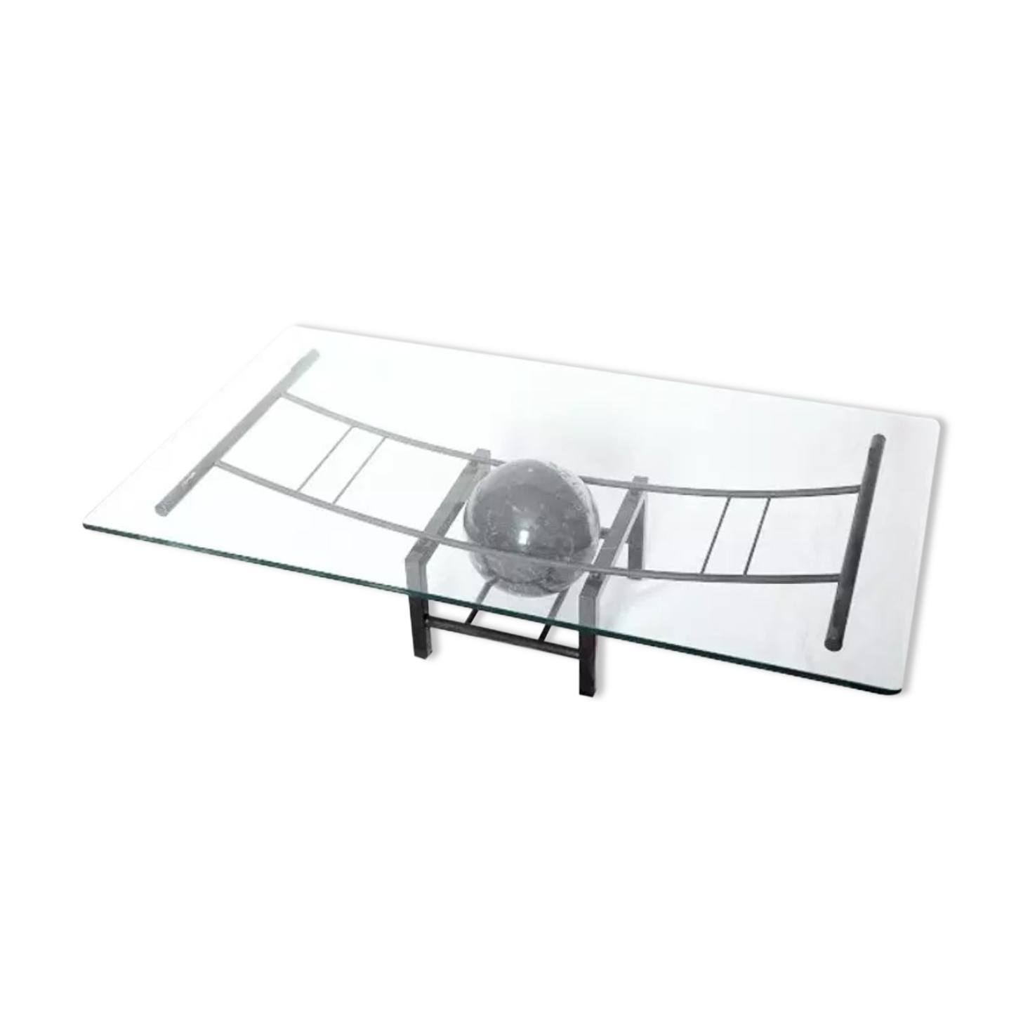 Marble coffee table - glass