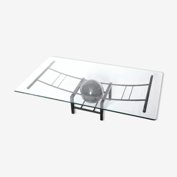 Marble coffee table - glass
