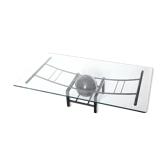 Table basse marbre & verre