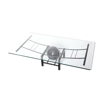 Marble coffee table - glass
