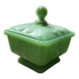 jadeite glass sugar bowl