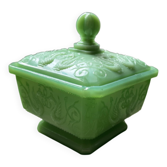 jadeite glass sugar bowl