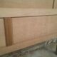 Scandinavian style headboard vintage oak wood 50s